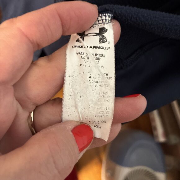 Under Armour Men’s Cold Gear Baseball Quarter Zip LS Loose PullOver Hoodie L - Picture 10 of 11